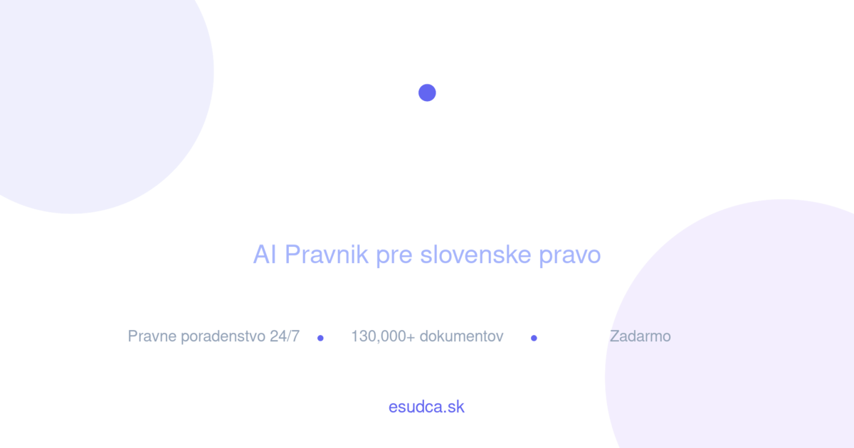 eSudca.sk | AI právny asistent - právne informácie online zadarmo